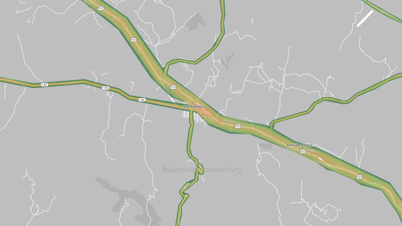 93440, CA Map of Noise Levels in 93440