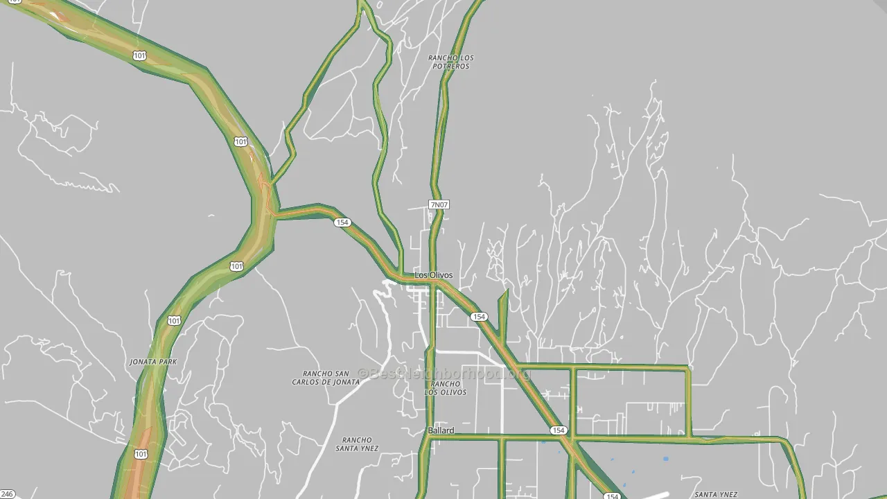 93441, CA Map of Noise Levels in 93441