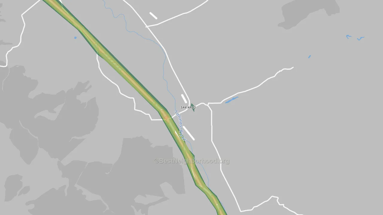 93450, CA Map of Noise Levels in 93450