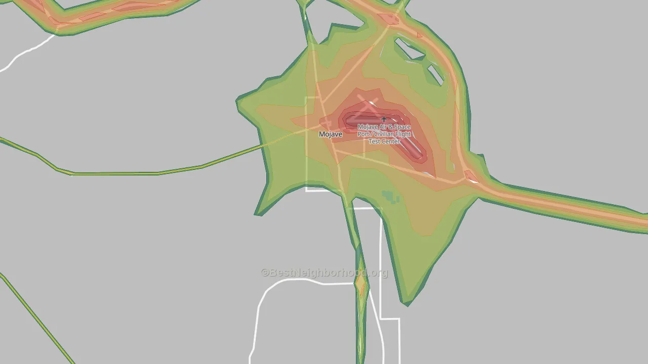 93501, CA Map of Noise Levels in 93501