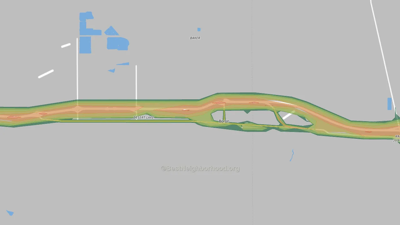 93516, CA Map of Noise Levels in 93516