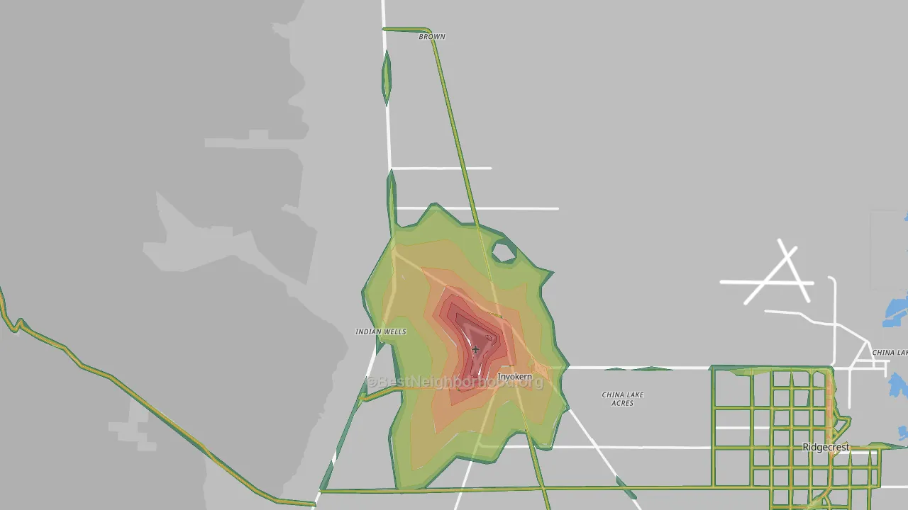 93527, CA Map of Noise Levels in 93527