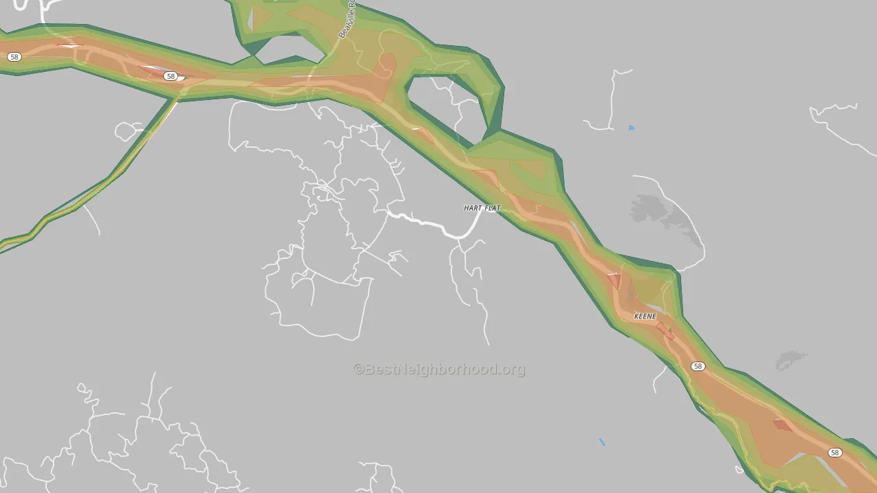 93531, CA Map of Noise Levels in 93531