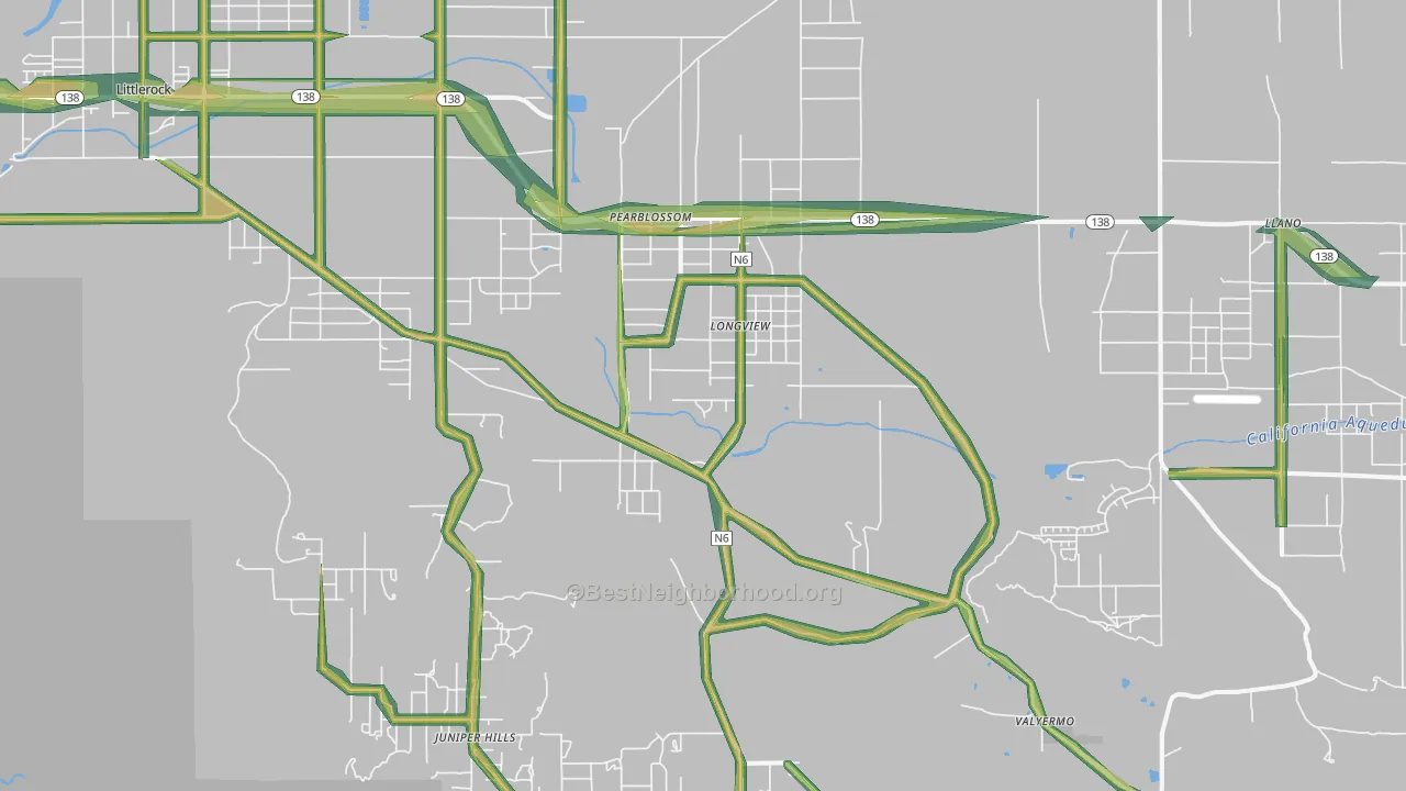93553, CA Map of Noise Levels in 93553