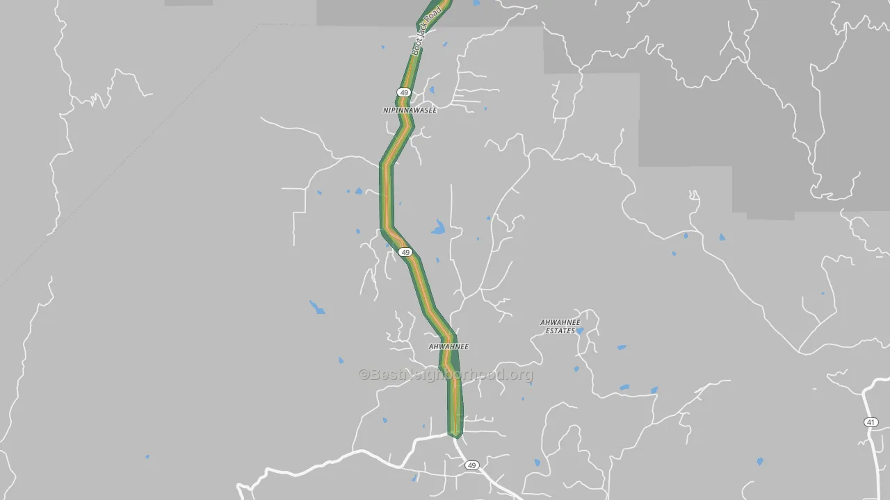 93601, CA Map of Noise Levels in 93601
