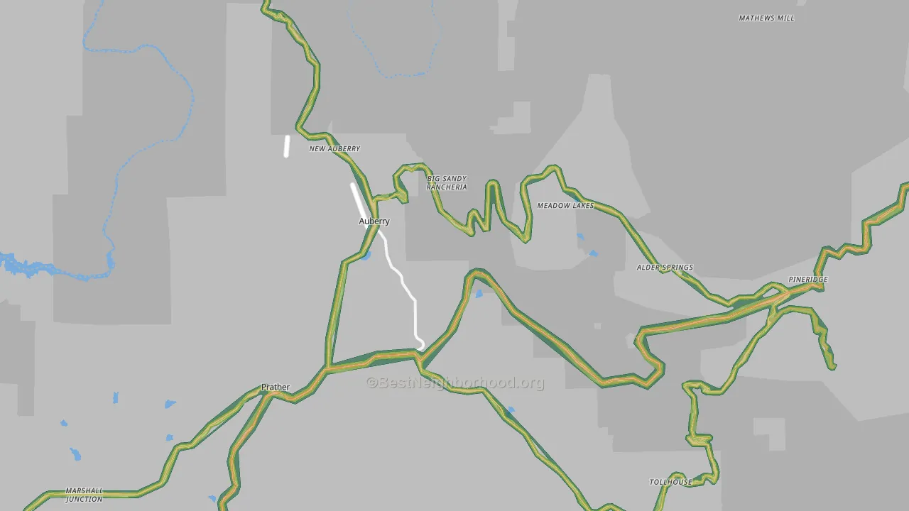 93602, CA Map of Noise Levels in 93602