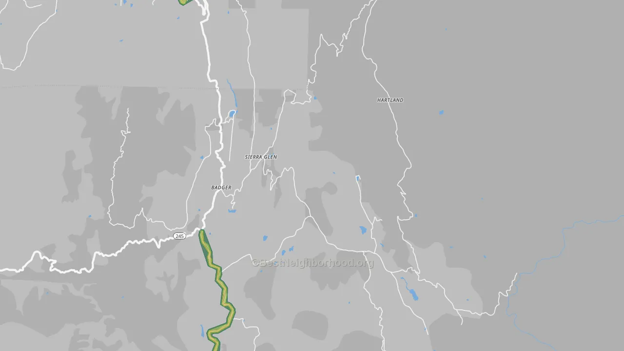 93603, CA Map of Noise Levels in 93603