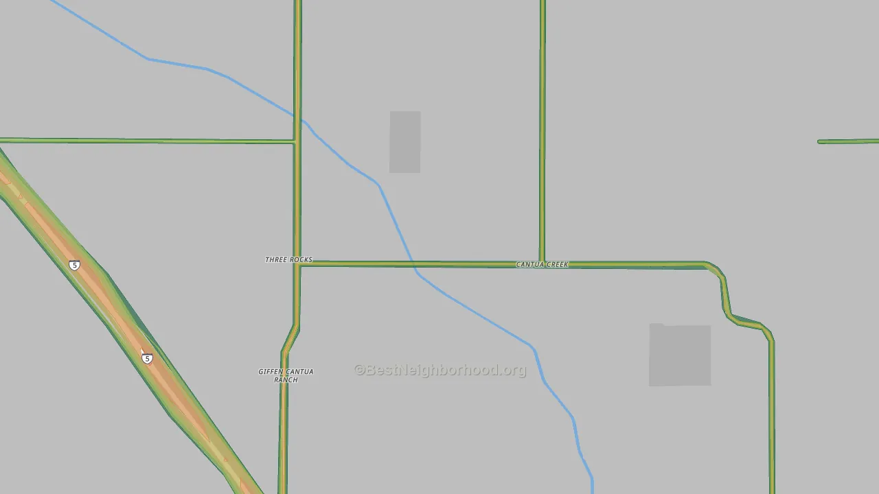 93608, CA Map of Noise Levels in 93608