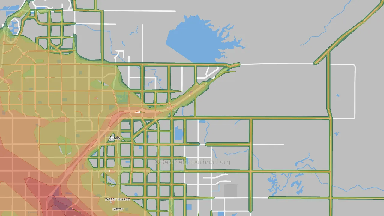 93619, CA Map of Noise Levels in 93619