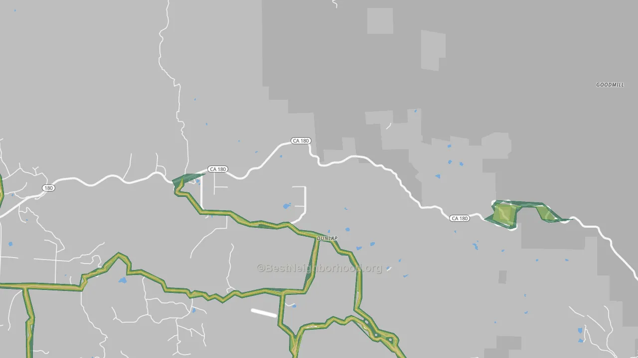 93621, CA Map of Noise Levels in 93621