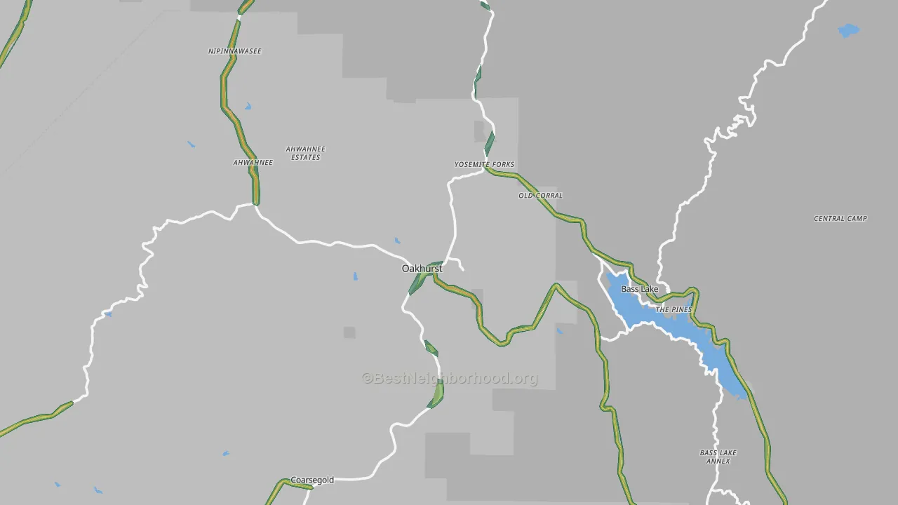 93644, CA Map of Noise Levels in 93644