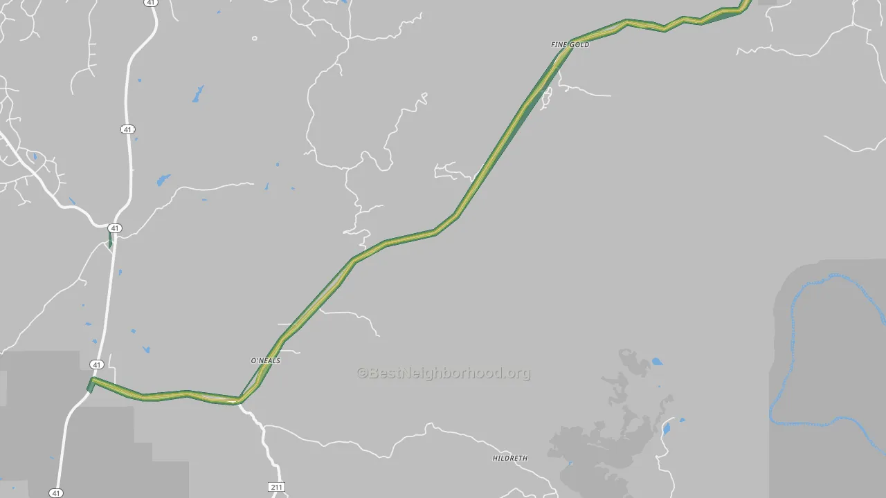 93645, CA Map of Noise Levels in 93645
