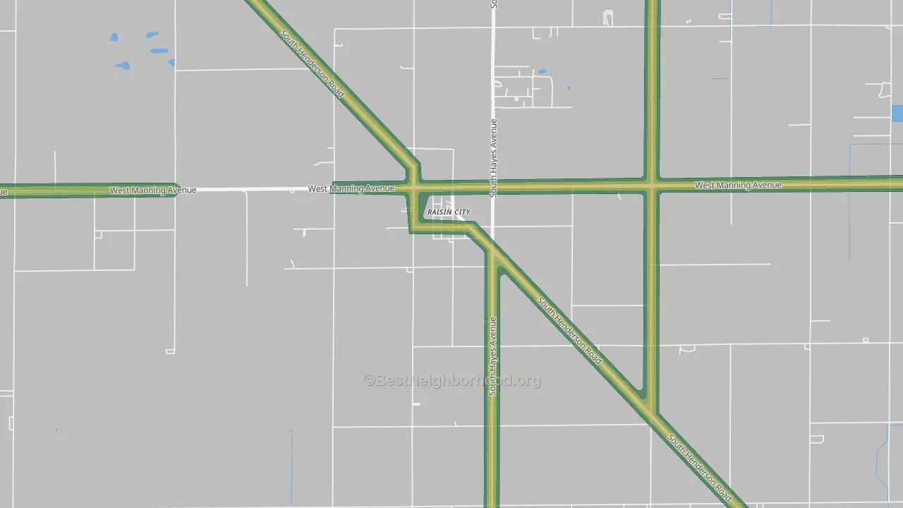 93652, CA Map of Noise Levels in 93652