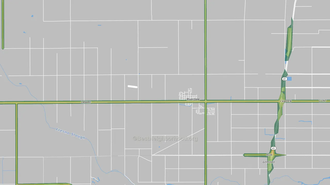 93656, CA Map of Noise Levels in 93656