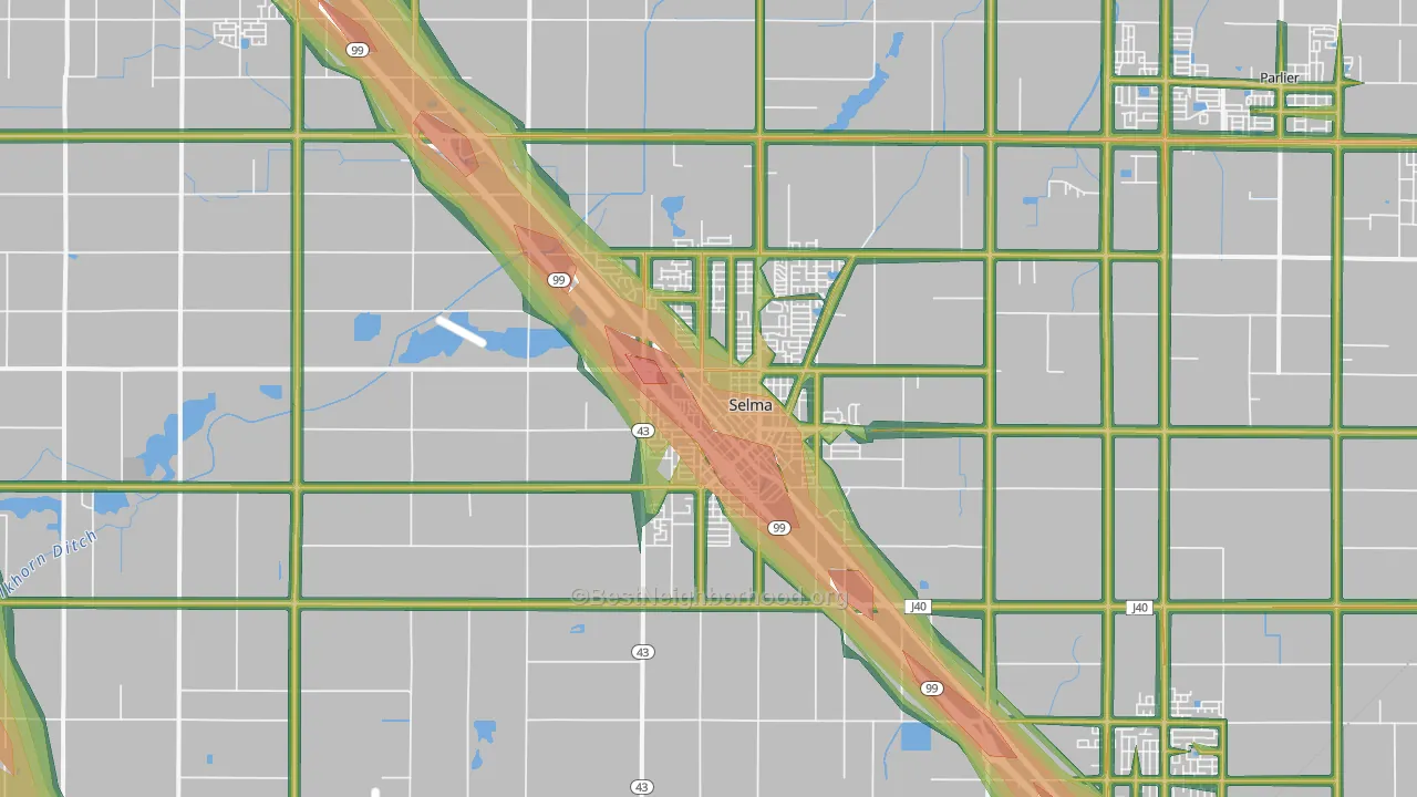 93662, CA Map of Noise Levels in 93662