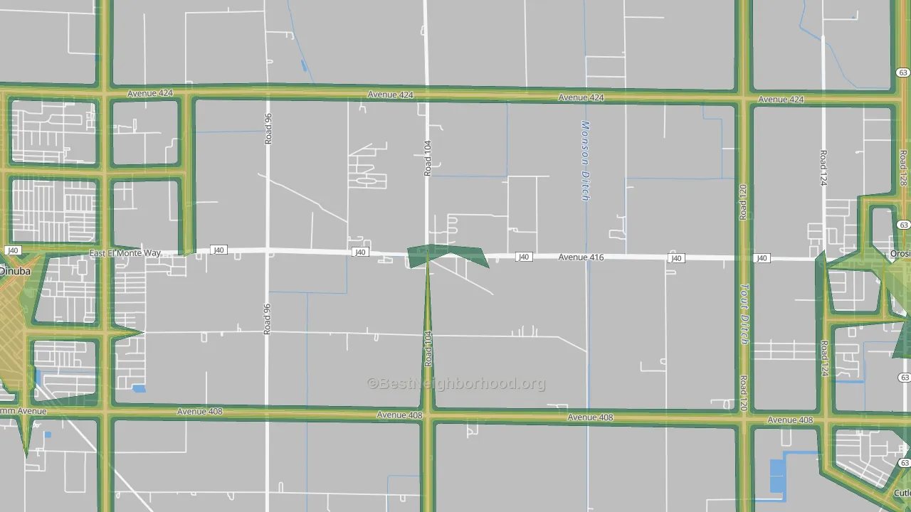 93666, CA Map of Noise Levels in 93666