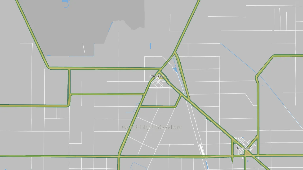 93668, CA Map of Noise Levels in 93668