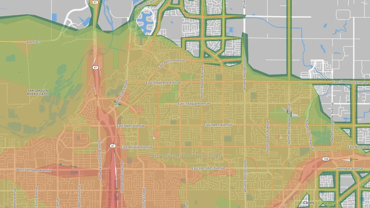 93720, CA Map of Noise Levels in 93720