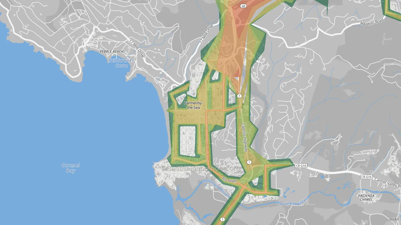 93921, CA Map of Noise Levels in 93921