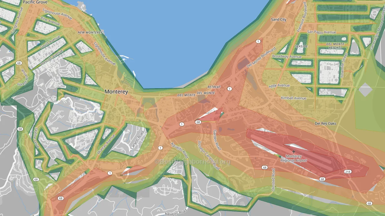 93943, CA Map of Noise Levels in 93943