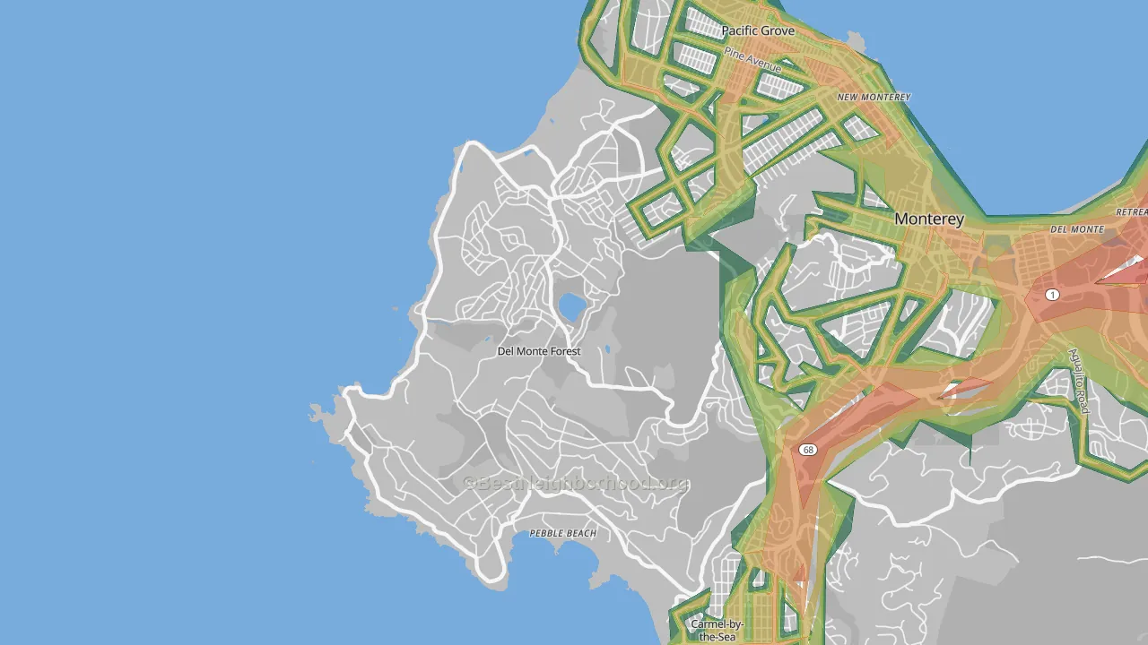 93953, CA Map of Noise Levels in 93953