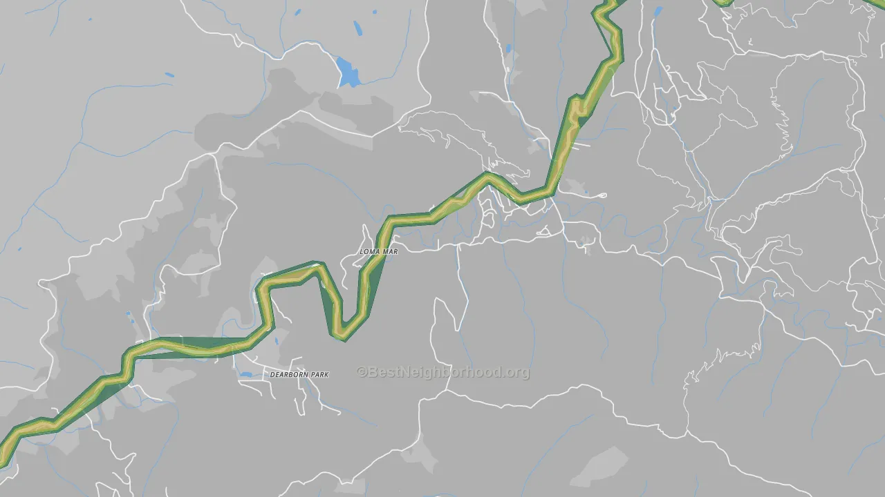 94021, CA Map of Noise Levels in 94021