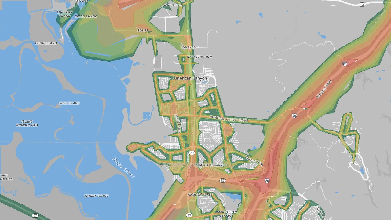 94503, CA Map of Noise Levels in 94503