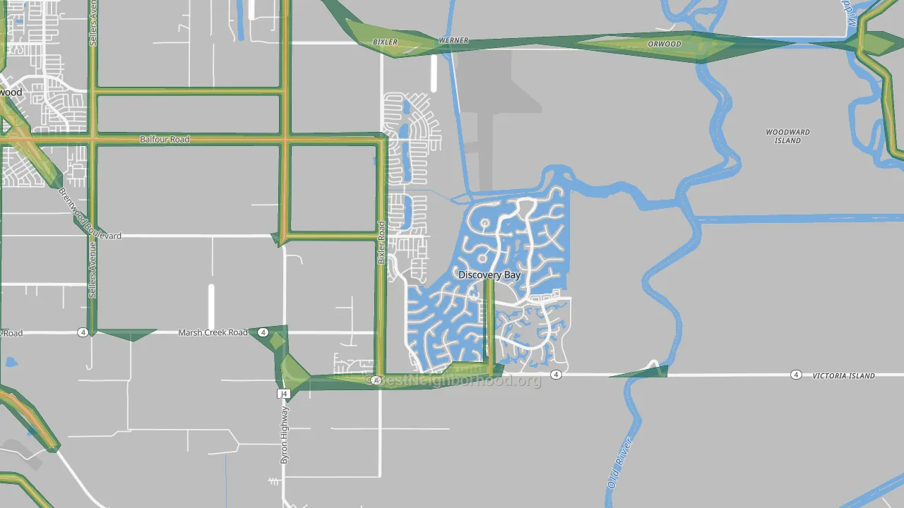 94505, CA Map of Noise Levels in 94505
