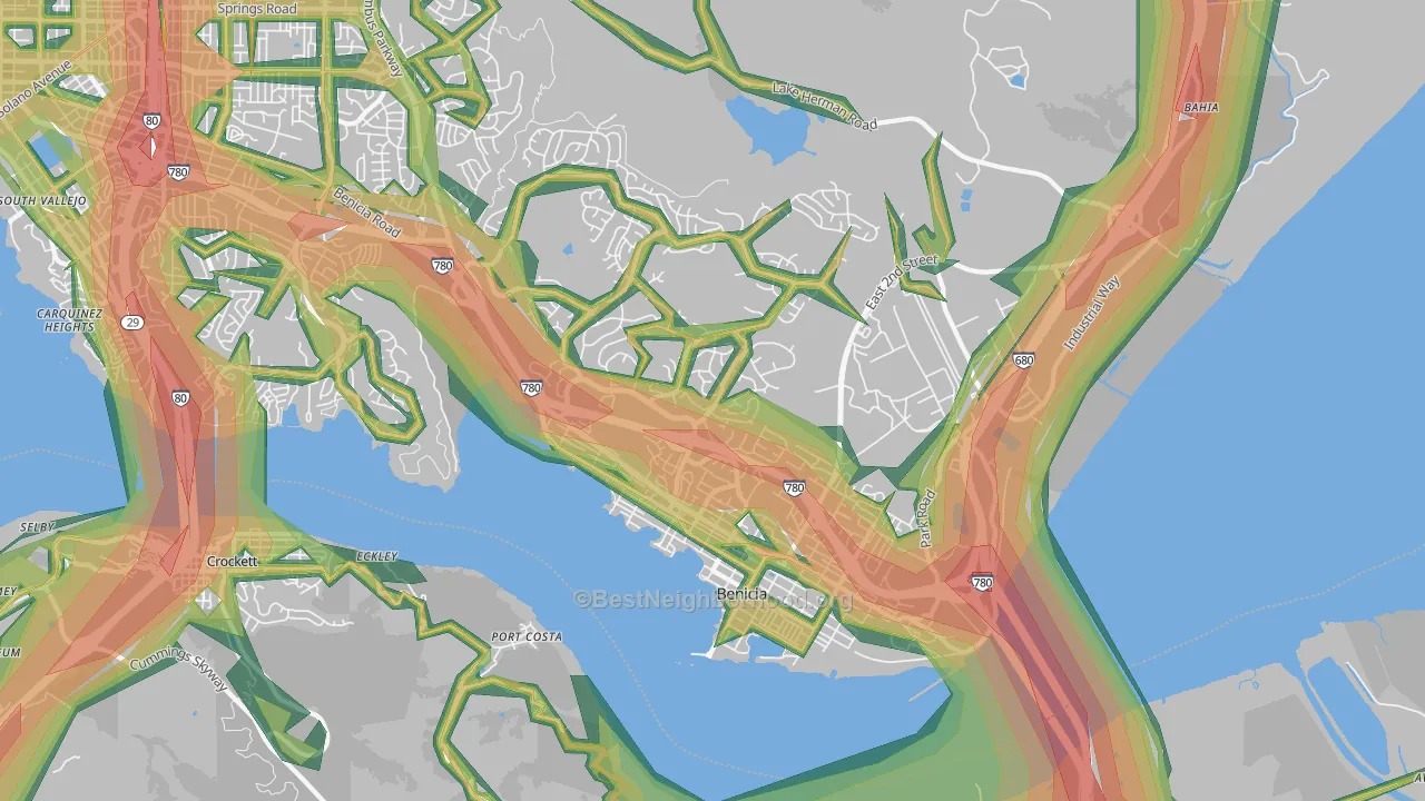94510, CA Map of Noise Levels in 94510