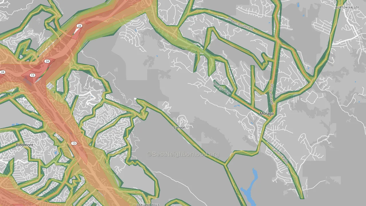 94516, CA Map of Noise Levels in 94516
