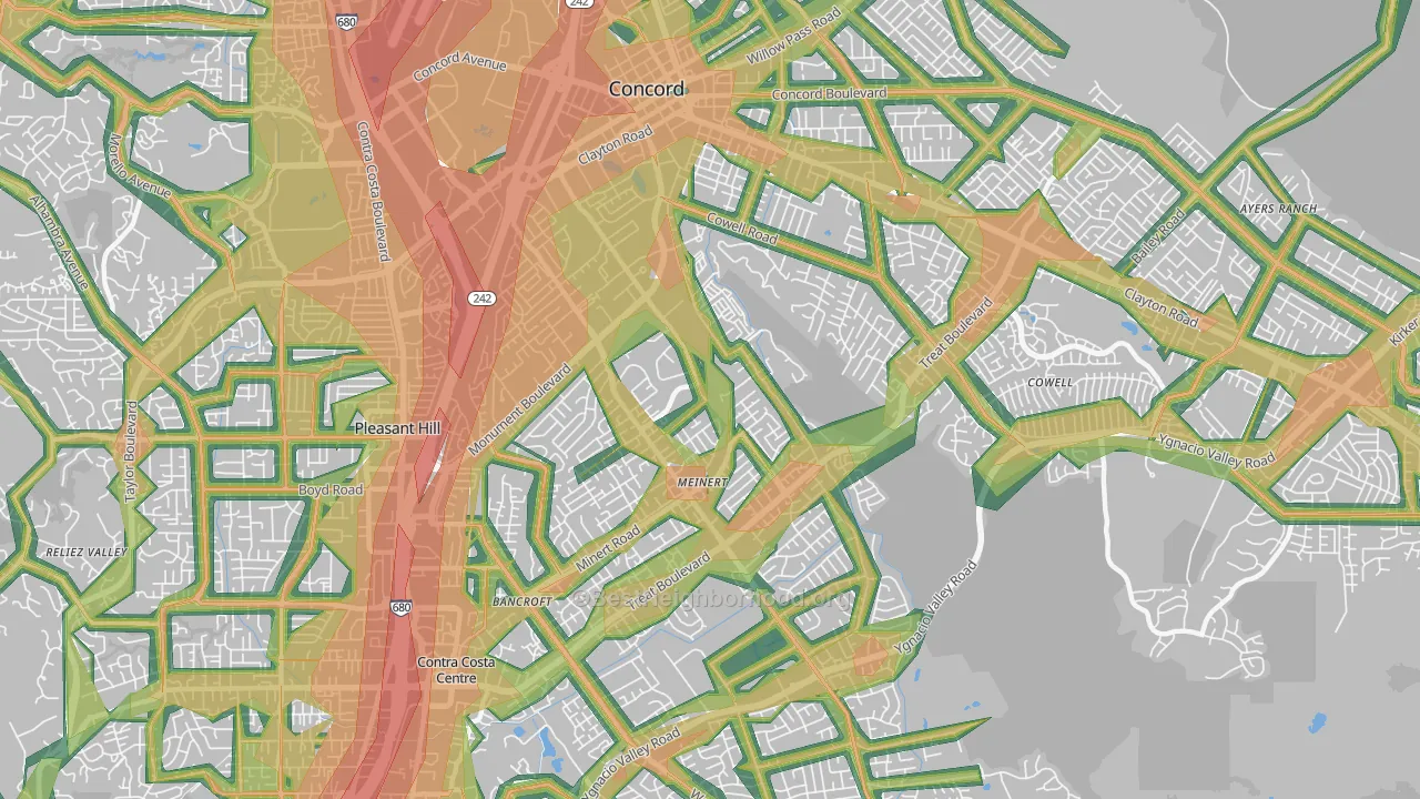 94518, CA Map of Noise Levels in 94518