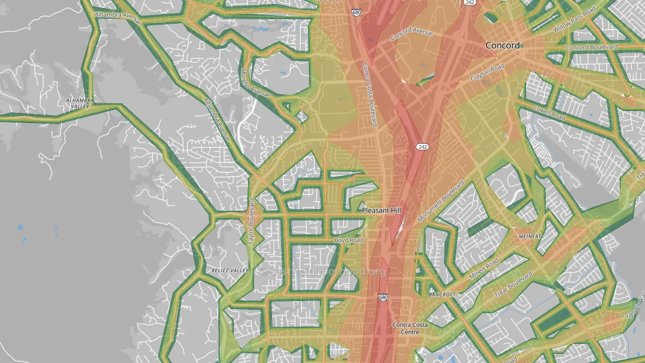 94523, CA Map of Noise Levels in 94523