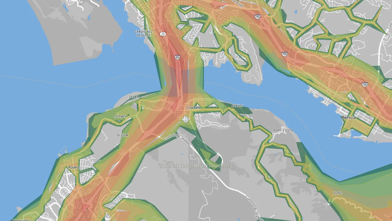 94525, CA Map of Noise Levels in 94525