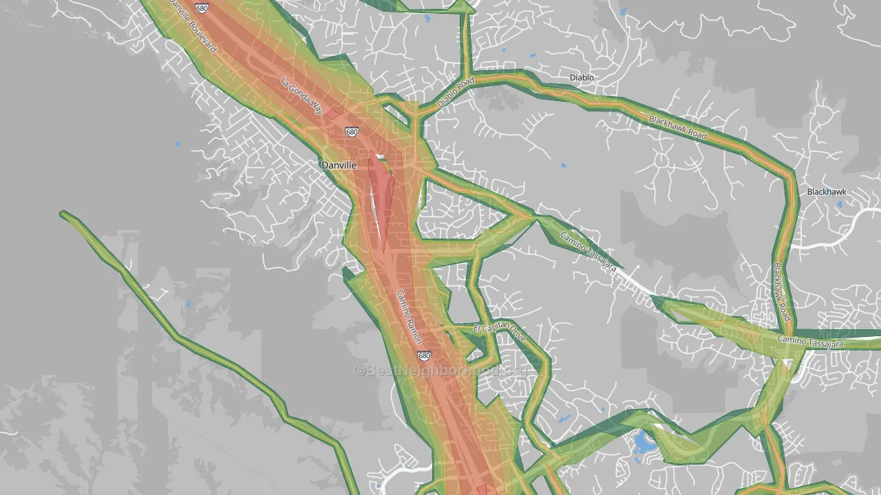 94526, CA Map of Noise Levels in 94526