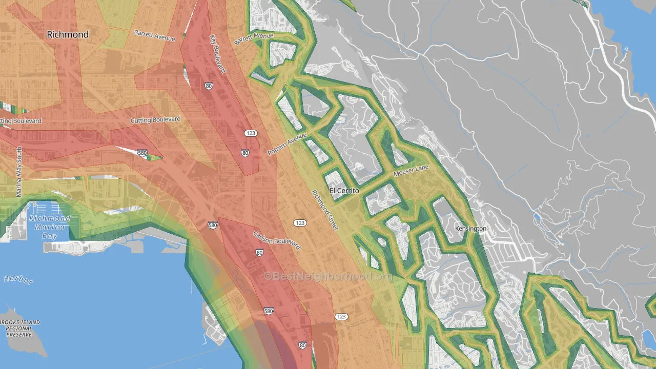 94530, CA Map of Noise Levels in 94530