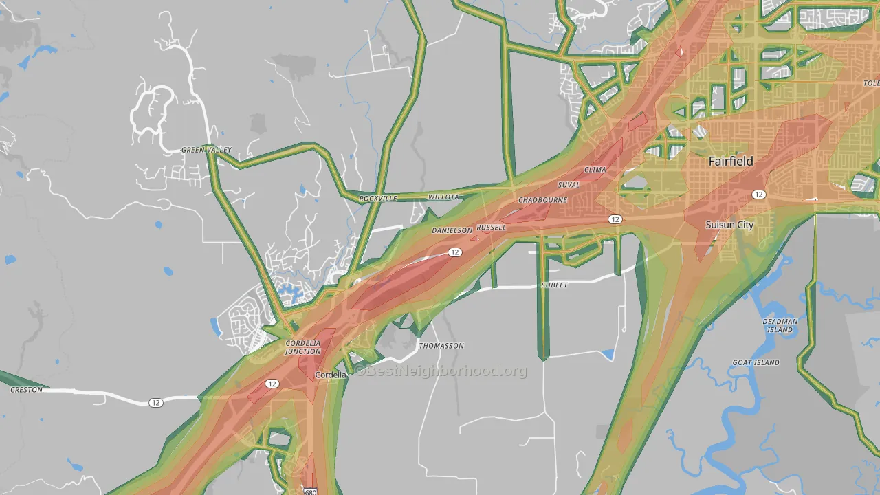 94534, CA Map of Noise Levels in 94534