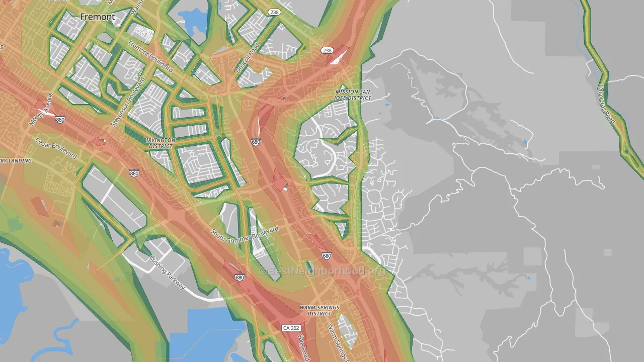 94539, CA Map of Noise Levels in 94539