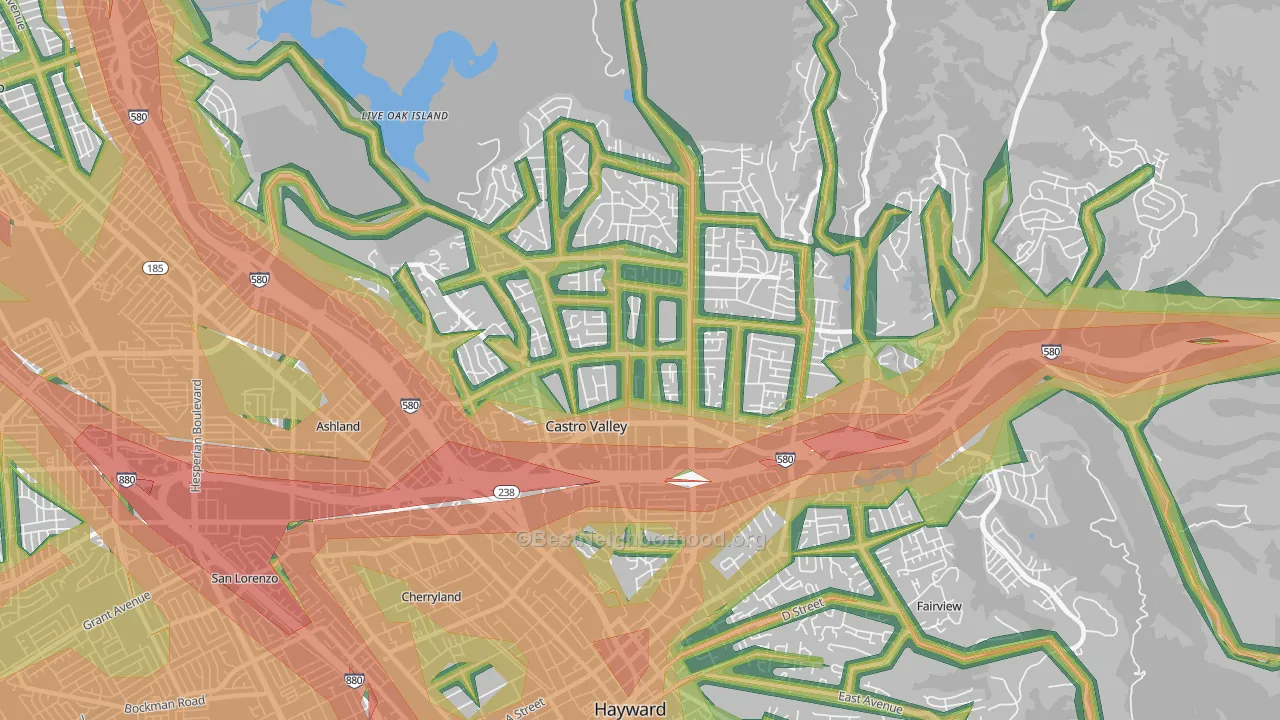 94546, CA Map of Noise Levels in 94546