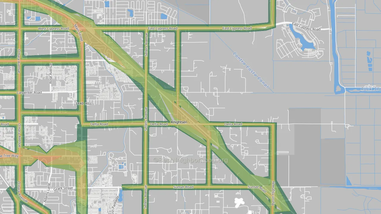 94548, CA Map of Noise Levels in 94548