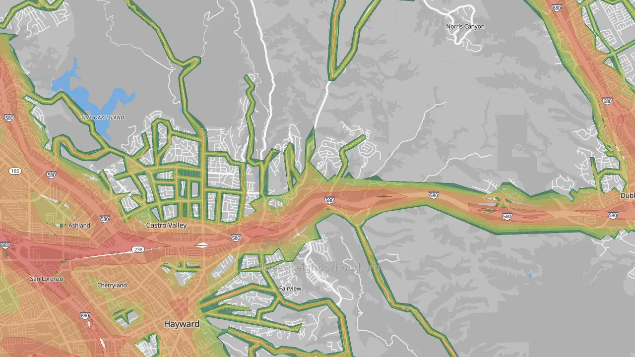 94552, CA Map of Noise Levels in 94552