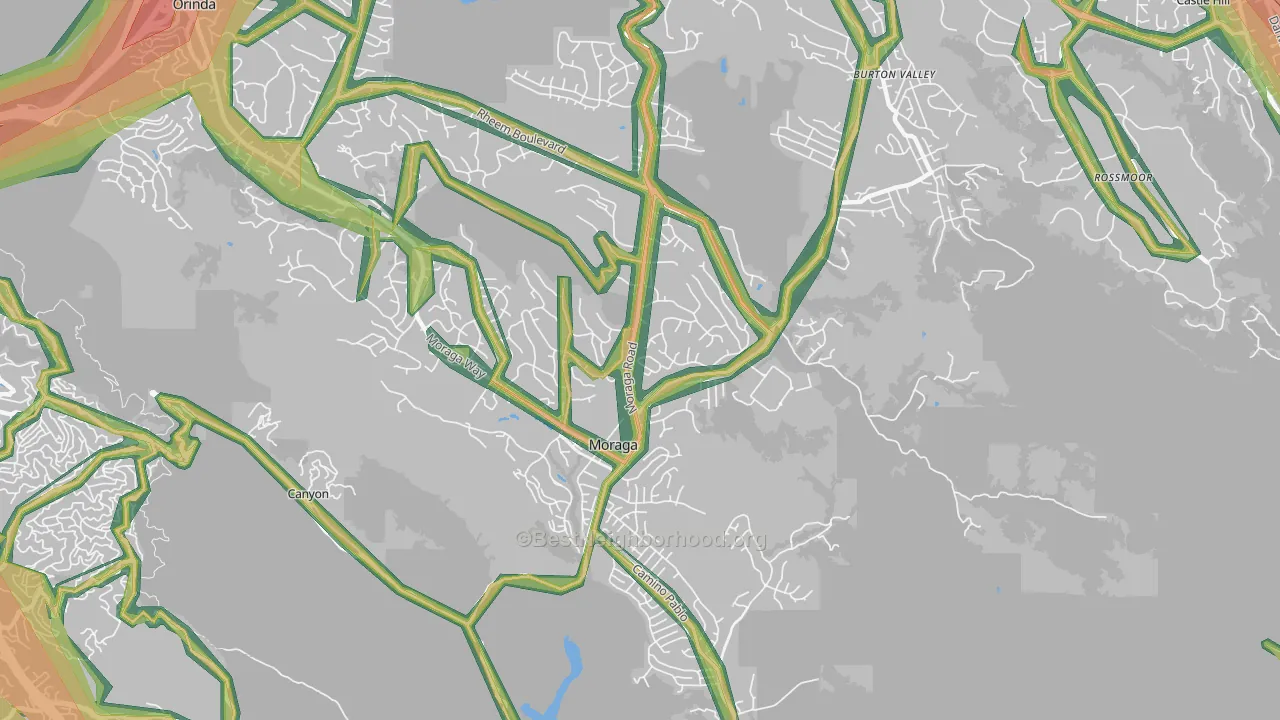 94556, CA Map of Noise Levels in 94556