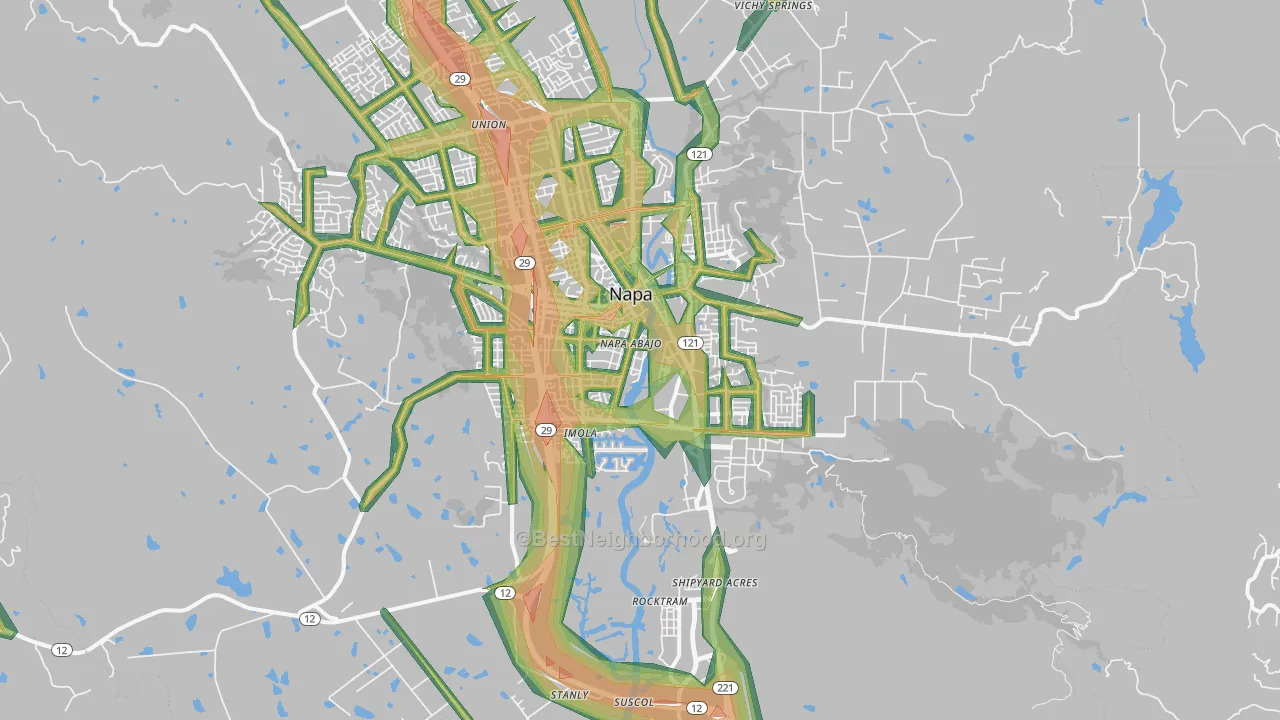 94559, CA Map of Noise Levels in 94559