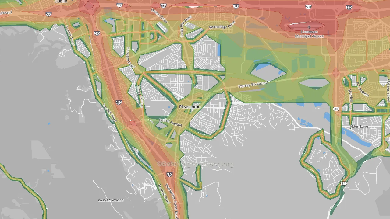 94566, CA Map of Noise Levels in 94566