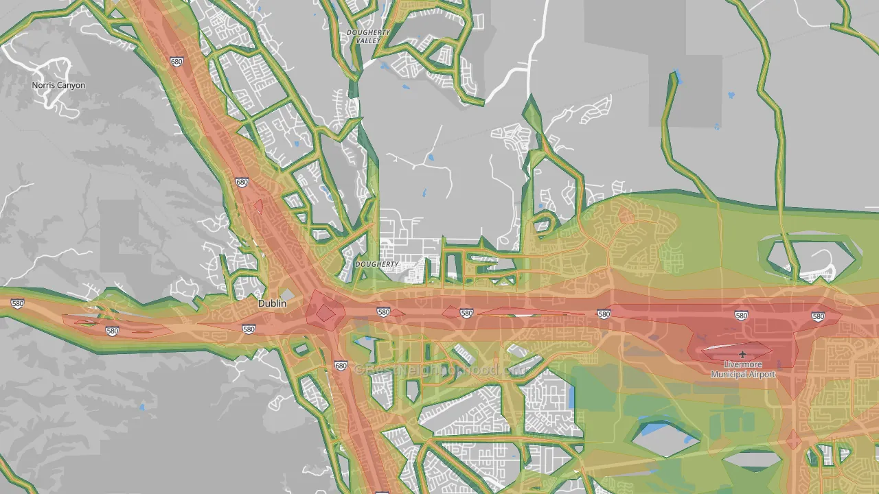 94568, CA Map of Noise Levels in 94568