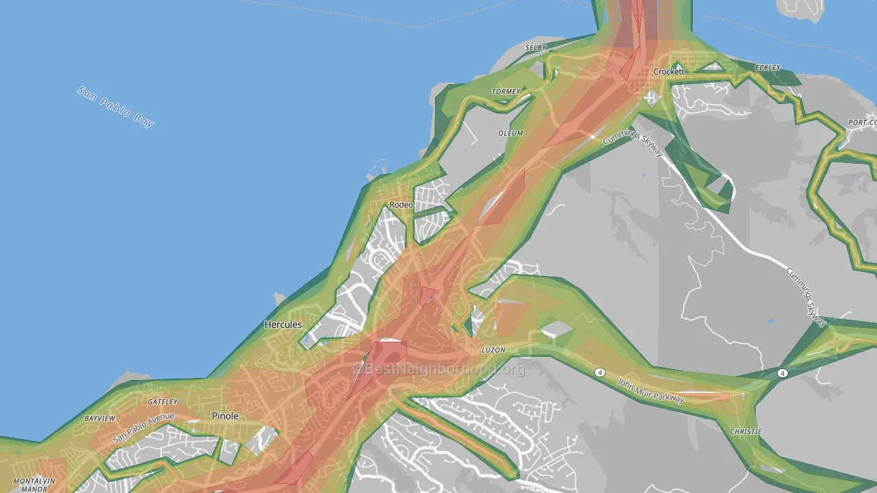 94572, CA Map of Noise Levels in 94572