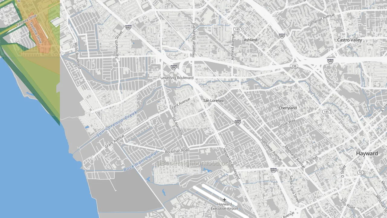 94580, CA Map of Noise Levels in 94580