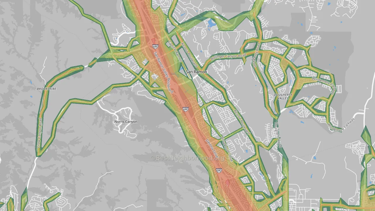 94583, CA Map of Noise Levels in 94583