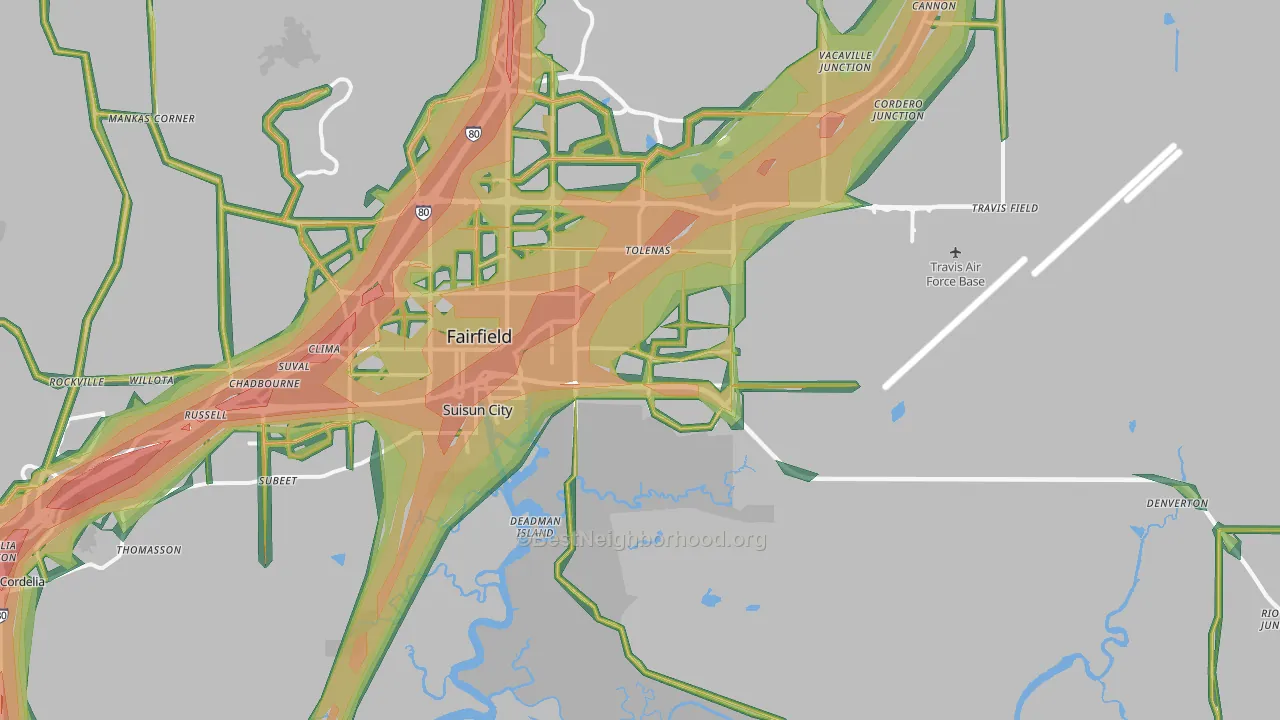 94585, CA Map of Noise Levels in 94585