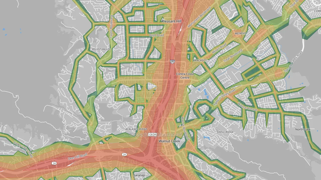 94597, CA Map of Noise Levels in 94597