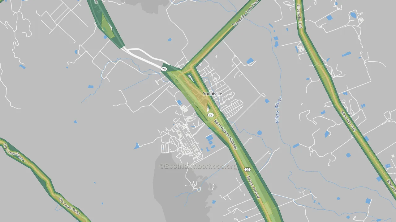 94599, CA Map of Noise Levels in 94599